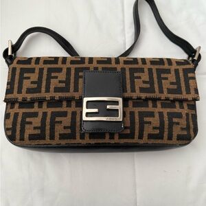 Fendi Black and Brown Shoulder Bag
